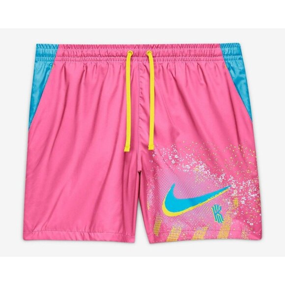 Nike Kyrie 6 Graffiti Gym Swim Beach Shorts Digital Pink Neon Vintage 90s Y2K XL - Picture 1 of 15